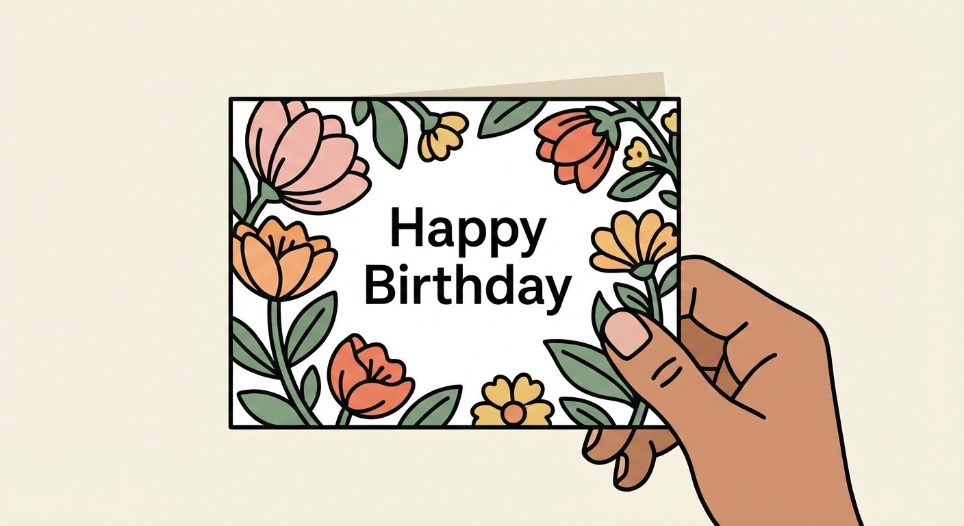 AI-generated birthday card design